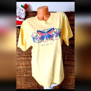 Vintage Retro 90's Ruidoso New Mexico Puff Paint Butterflies T-Shirt Tee Sz L